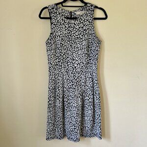 Black and White Fit and Flare Dress